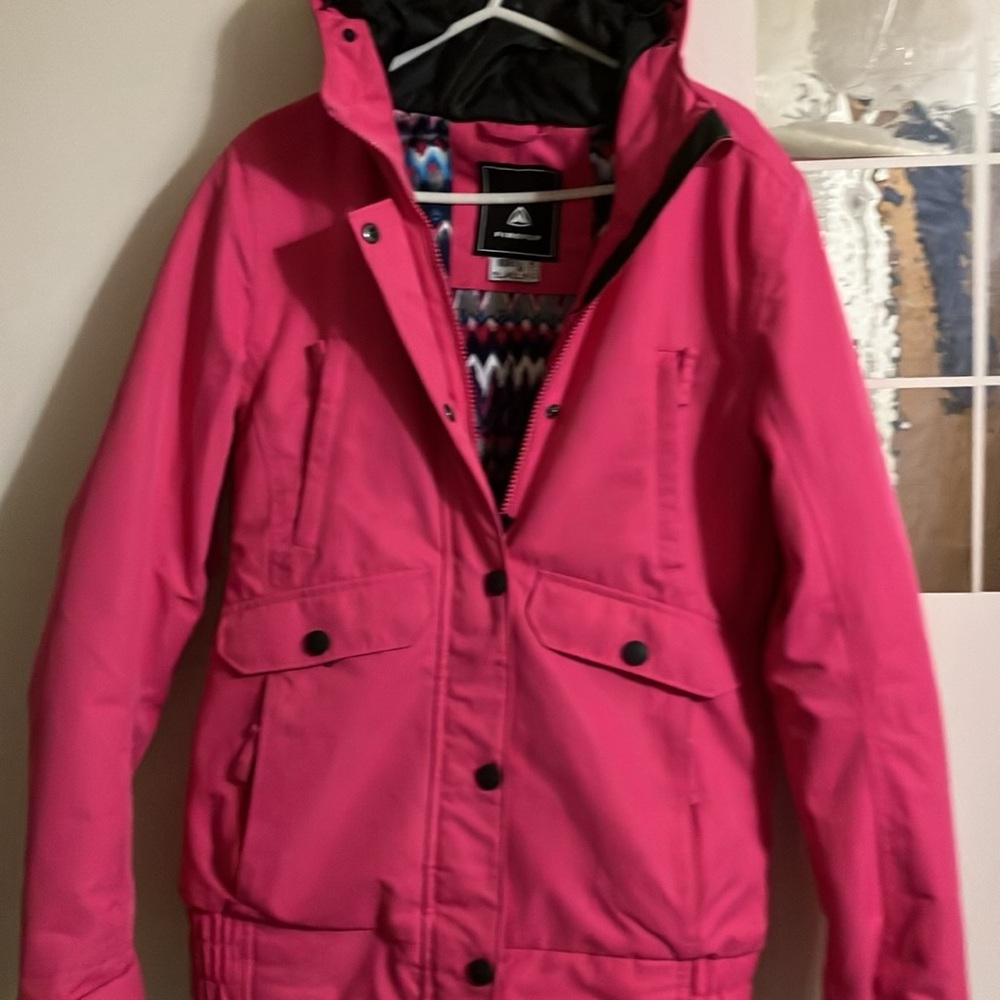 Women's Pink Ski Jacket with Hood